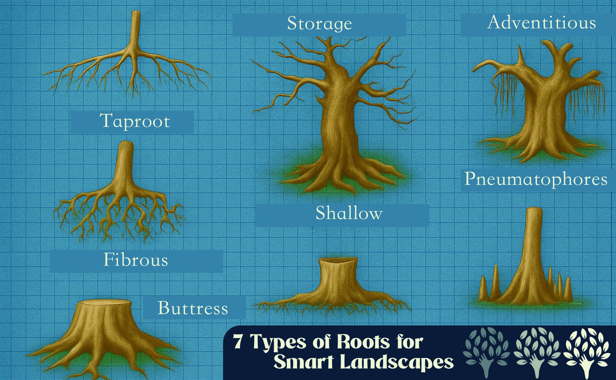7 types of roots for smart landscapes